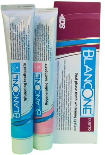 Blancone Dentifricio Sbiancante con Enzimi Naturali e Principi Attivi, Dentifricio Rimineralizzante Smalto Dentale, Naturale e Non abrasivo