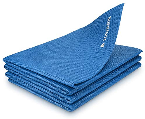 Navaris Klappbare Yoga Matte Fitnessmatte - 4mm Sportmatte Fitness Pilates Sport Gymnastikmatte rutschfest - Reise Yogamatte faltbar - versch. Farben