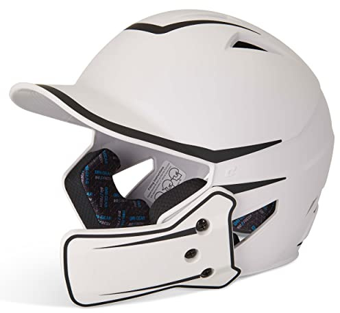 CHAMPRO mens Legend Plus HX Batting Helmet, WHITE | BLACK, SENIOR US Large