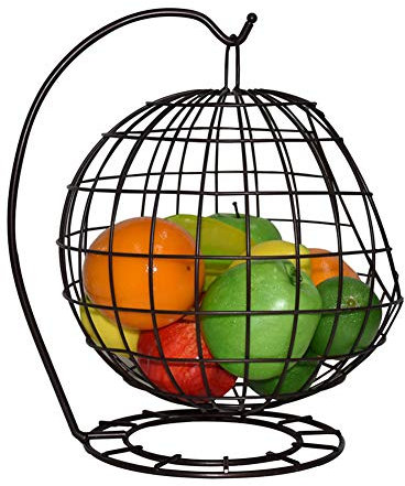 ATRNA Grande Corbeille a Fruits, Panier a Fruits a Etages en Métal Décoration Plan de Travail Coupe de Fruit Design Corbeille Table Fruits et Legumes Fraîcheur
