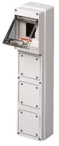 QUADRO PER 3 PRESE VERTICALI 4M. FLANGIATO - ELETTROCANALI SERIE CIVILI EC69022