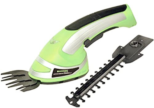 AAMEN Cordless Grass Shear & Hedge Trimmer, 2-in-1 Electric Hand Held Hedge Trimmer, Perfect For Leaves & Debris, With Soft Grip Handle & Rechargeable Battery, Charge Time 4 Hrs, 3.6V