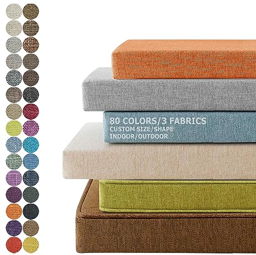 PHUSTJKL Benutzerdefinierte Bankauflage, Drinnen Sitzkissen Bank, Waschbar Abnehmbarem rutschfeste Bankkissen, Bankpolster für Outdoor, Gartenbank, Terrasse, Fensterbank (5cm Dicke)