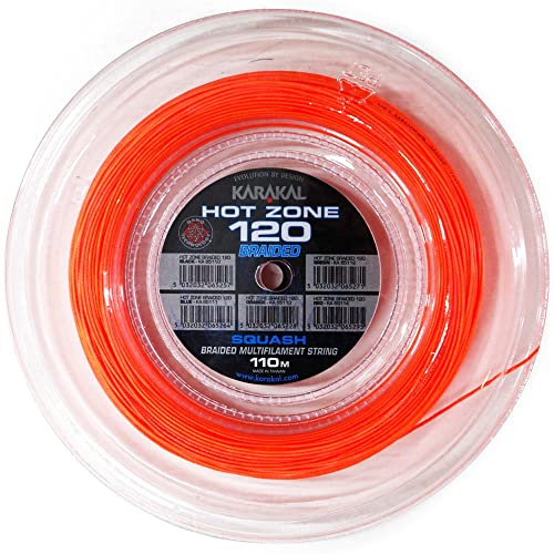 Karakal Hot Zone Corde de squash tressée 120 Orange 110 m