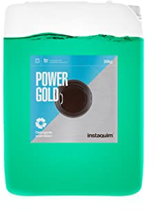 INSTAQUIM - Power Gold 20L | Detergente Líquido Enzimático Ultraconcentrado | Limpiador Lavadora Profesional para Lavanderías Autoservicio |Producto Ecológico y Seguro para Todo Tipo de Tejidos