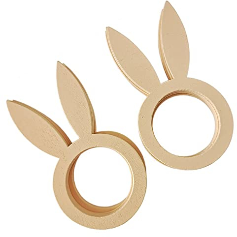 30 Stück Ostern Serviettenringe Osternhase Serviettenhalter aus Holz für Ostern Frühstück Mittagessen Abendessen Party Tischdekoration Bankett DIY Basteln Ostern Dekoration Zubehör