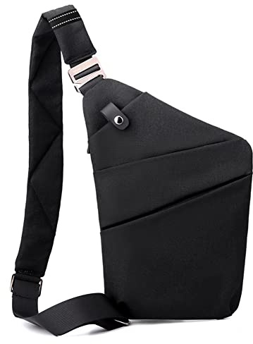 DKIIL NOIYB Sling Bag for Men Women Personal Flex Crossbody Purse Nylon Anti Theft Chest Bag with Multi Pockets for Travel Outdoor