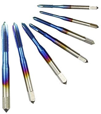 YyDDs Bohrer-Set 1pc HSS M2 M2.5 M3 M3.5 M4 M5 M6 Gewindebohrer Nano Blau Beschichtet Gewindebohrer Gerade Flöte Metrischer Gewindebohrer Lange Bohrer (Color : 1pc M2.5x0.45)