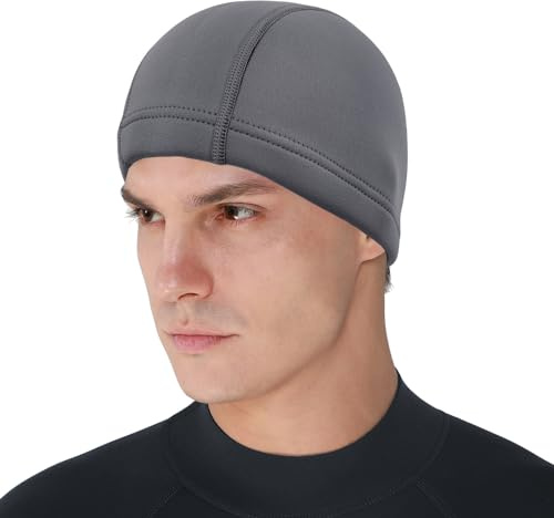 DEHAI Neoprene Diving Hood Wetsuit Swimming Caps for Womens Mens Youth, 2mm 3mm Thermal Water Beanie Hat Keep Long Hair Dry for Curly Locs Braids