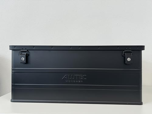 ALUTEC Aluminiumbox Classic 142 (Farbe Schwarz, Inhalt 142 ltr., Innenmaße (LxBxH) 870 X 460 X 355 mm/Außenmaße (LxBxH) 895 X 495 X 375 mm, Aufbewahrungsbox, Alubox) 11142BLACK
