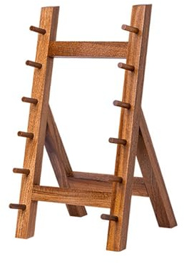 Baoblaze Portaoggetti per coltelli Espositore per coltelli in Legno Espositore per coltelli Espositore per coltelli da Salmone Porta coltelli da Cucina per, Marrone 6 Strati