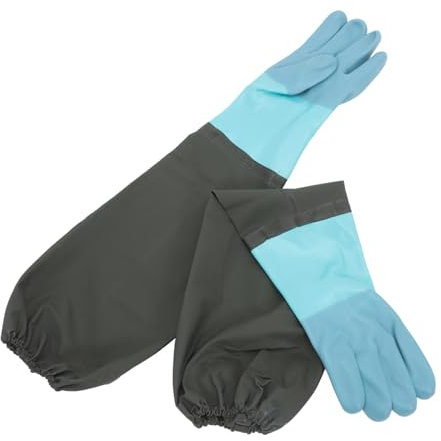 PartyKindom Heavy Duty Cleaning Gloves Elbow Length Long Sleeve Gardening Gloves Stain Resistant