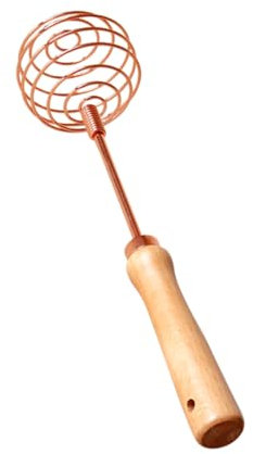 Ciieeo Sbattitore Manuale Uova Con Manico in Legno Di Faggio e Filo in Acciaio Resistente Alla Ruggine Frusta Per Cucina Per Impasti Salse e Dolci Facile Da Pulire e Conservare