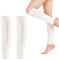 Weiß Leg Warmers,Weiche Kniestrümpfe Beinwärmer,Winter Stricken Beinstulpen Damen,Elastische Beinwärmer Damen,Beinhandschuhe Lange Socken,Y2K-Stil Grobstrickstulpen,für Mädchen Jungen Jeden Tag
