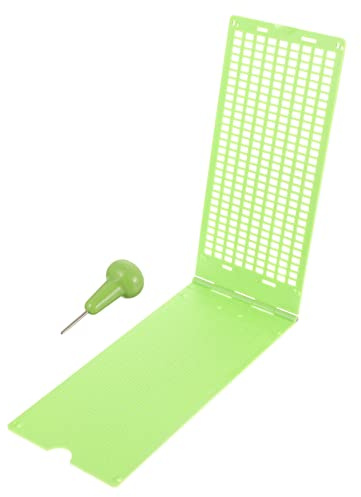 KOMBIUDA 1set Tavoletta Di Scrittura Braille Plastica Con Punteruolo Kit Leggero e Portatile Per Studio Dei Non Vedenti Linee Caselle Strumento Educativo Essenziale Per Apprendimento