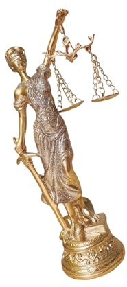 Zxfdsfdbnm Elegante Statua Il Giudice In Resina Con Occhi Legati Scultura Della Donna Di Destra Con Scala Fairness Figura Per La Casa Decorazioni