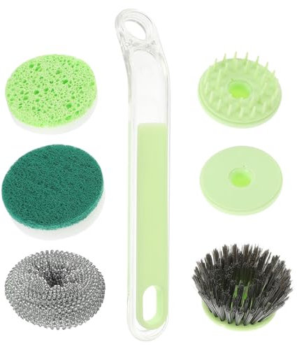 DECHOUS Kitchen Scrub Brush Dish Cleaning Brush Pot Long Handle Scrubber Dish Scrubber for Kitchen Supplies