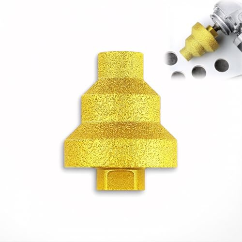 Eficaz broca de núcleo de diamante – 20-35-50 mm, expansor de agujeros de pagoda escalonada, broca de diamante para hormigón, porcelana, azulejos, mármol y piedra de ingeniería, kit de perforación