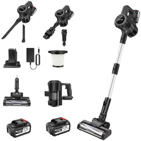 6-in-1 Stick Vacuums & Electric Brooms, Self-Standing Vacuum Cleaner Cordless Powerful, Up to 65 Mins Runtime, Multifunction Compact Upright Vacuum Cleaner, Portable Lightweight Handheld Vacuums