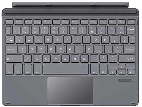 MoKo Clavier Anglais QWERTY Compatible avec Microsoft Surface Go 4 2023 /Surface Go 3 2021 / Go 2 2020 / Go 2018, Clavier Bluetooth Ultra-Mince pour Tablette avec Pavé Tactile et Batterie Rechargeable
