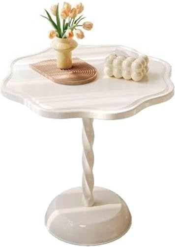 Tavolino da caffè rotondo bianco con piedistallo - Versatile espositore per snack e console per piante per ufficio zona d'attesa lampade e piante (colore: C)