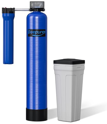 48,000 Grain Whole House Water Softener with Digital Metered Control, Softens Hard Water for 3-4 Bathrooms, City & Well Water
