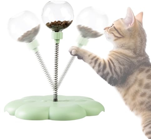 YNPQTDS Kattgodisleksak interaktiv | interaktiv kattmatningstränare – kattunge lekboll med spårningsfunktion – för inomhus- och utomhusbruk för stimulering av träning rörelse