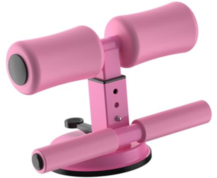 MAGICLULU Dispositivo para Abdominales de Doble Barra Color Rosa Equipo Compacto para Entrenamiento Abdominal Casa Asistente para Flexiones de Tronco Ayuda para Ejercicios de Abdomen