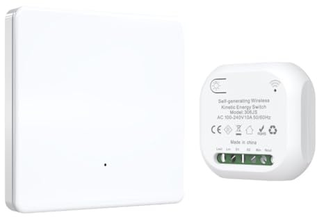 EpheyFIF Interrupteur à bouton-poussoir sans fil RF433MHz, adapté pour les applications extérieures