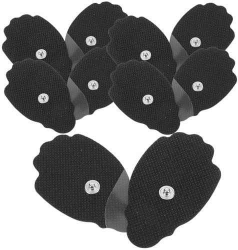 TOPPERFUN 10 Almohadillas de Masaje Portátiles Multifunción de Hidrogel Negro Tela No Tejida Alta Adhesión para Parche de Muscular