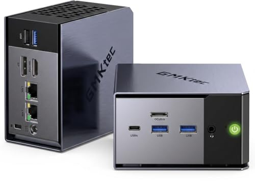 Mini PC GMKtec K16 AMD Ryzen 7 7735HS (8C/16T, 4,75 GHz) Micro PC avec 32 Go DDR5 6400, 512 Go SSD PCIe 3.0 avec Double LAN 2,5G, OcuLink, triple affichage 4K (HDMI 2.0+DP 1.4+Type-C), AMD Radeon 680M