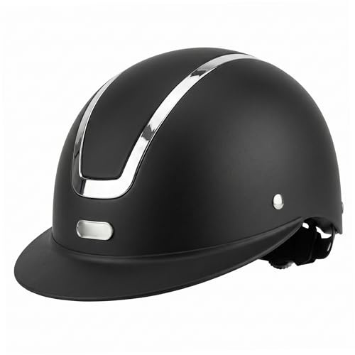 Horse Riding Helmet, Impact-resistant Kids Horse Riding Helmet For Outdoor Training - Matte Black, Adjustable 48-52cm Fit