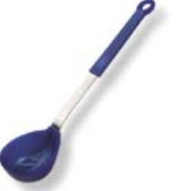 Mestoli forati - mestolo da minestra - 6,5 cm x 8 cm - silicone e acciaio - lunghezza 30,5 cm