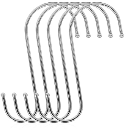 SumDirect Robuste S-Haken – 5 Stück, 14 cm, extra groß, Meta-Edelstahl, S-förmige Haken zum Aufhängen
