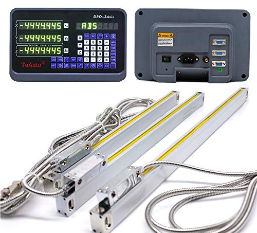 Mill Lathe Digital Readout DRO Display 3 Axis Linear Scale for Drill EDM (500mm+650mm+600mm)