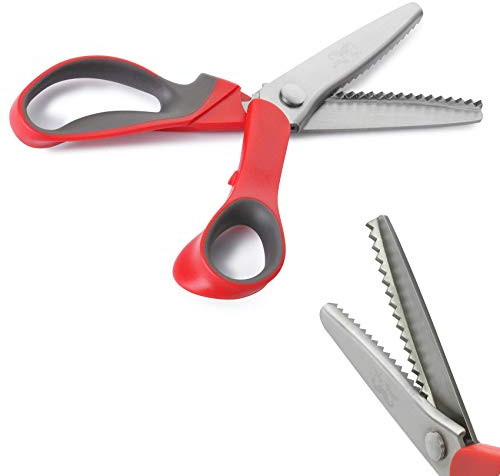 Mr. Pen Zackenschere, Komfort-Griffe, Zick-Zack-Schnitt-Nähschere, gewellte Schere für Stoff, professionelle Schneiderei, geeignet für viele Arten von Stoffen und Papier