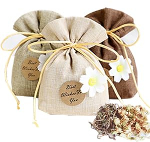 SUQ 3 Bolsas Bolsitas de Fragancia, Bolsas de Lino Lavanda, Hecho a Mano Gardenia, Lila Saquitos, Aromáticas Naturales, Repelentes Polillas para Bolsas Gabinetes en Gabinetes, Cajones, Dormitorios