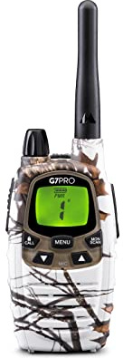 Midland C1090.20, G7 Pro White Storm, Radio Ricetrasmittente Professionale Walkie Talkie Dual Band 16 Canali PMR446 e 69 Canali LPD senza licenza, Batteria al Litio, Caricabatterie e Clip Cintura