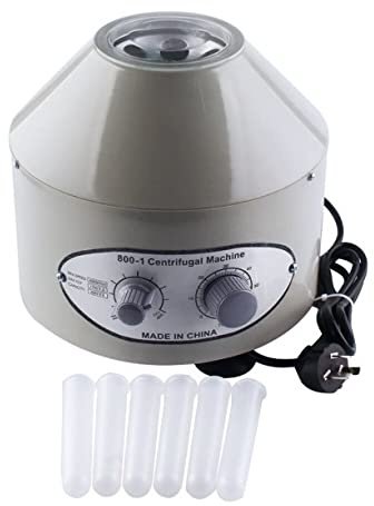 TOPCHANCES Minuteur électrique de laboratoire de centrifugeuse 220 V 4000 tr/min 20 ml x 6