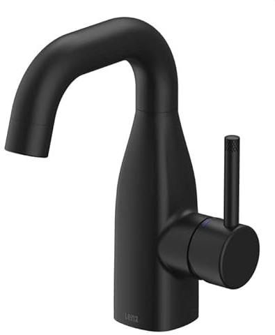 Lenz Badarmatur POLA in Schwarz-matt – Inkl. Easy Clean Pop-Up-Ventil | Waschtischarmatur mit komfortabler Höhe, Anti-Fingerabdruck Oberfläche, Schnellbefestigung, Keramikkartusche, 46070851