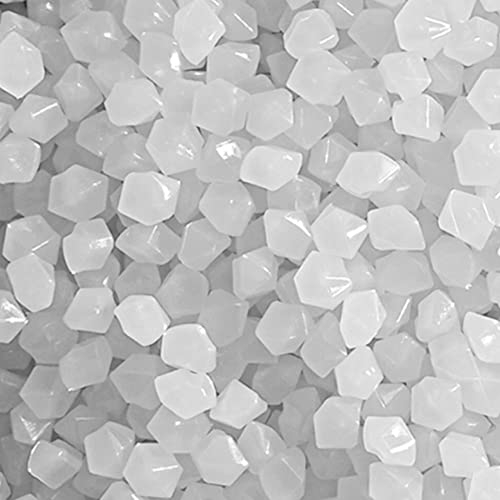 MOCNT 300 Piezas Blanco Piedras Luminosas Brillante Roca Stone Fluorescente Piedras Guijarros Brillan en la Oscuridad para Hogar Jardín Acuario Decorativas 14x11mm
