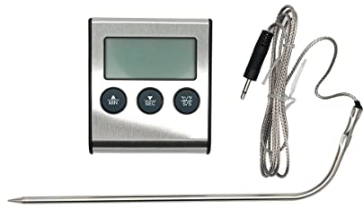 Fackelmann 63805 Digitales Kochthermometer mit Sonde, Thermo-Thermometer, Kochfühler, Digitales Thermometer, ABS, 7 x 6,2 cm