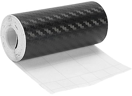 Luckxing Auto Folie, Folie Aufkleber Roll Carbon Folie Auto Selbstklebende Kohlefaser Vinylfolie, Wasserdichter, Schwarz Carbonfolie Autofolie Dekorstreifen Dekoration Für Computer, Motorrad, Möbel