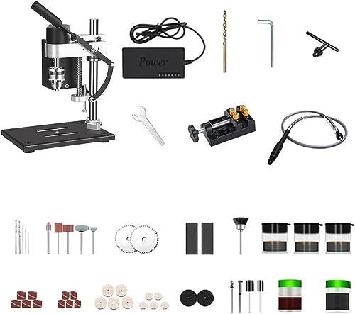 Perceuse électrique Perceuse électrique Perceuses d'établi Outil de bricolage for perceuses électriques Mini banc de perceuse Pilier Support de presse Support de perceuse verticale à 7 vitesses
