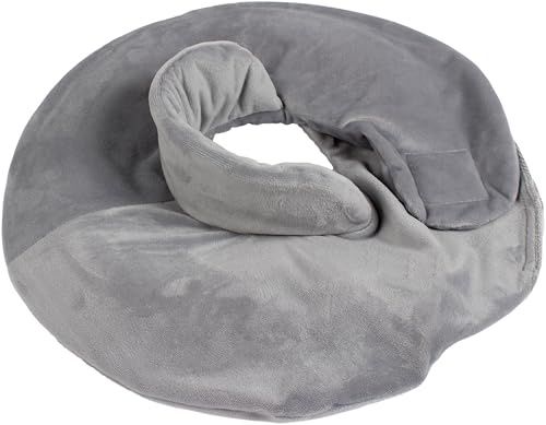 Vital Comfort Nacken-Wärmflasche 1,7 L mit breitem Trichter, Klettverschluss und Stehkragen – Wärmt Nacken und Schultern, abnehmbarer Fleece-Bezug, ideal für Entspannung und Wärme