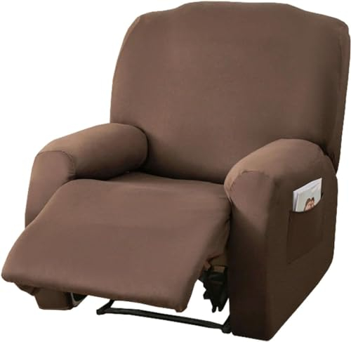 ELYSYSRL Bezug für Relaxsessel mit Liegefunktion Stretch Stretchhusse für Relaxsessel 4-Teilig Sesselschoner Bunt Sesselbezug für Liege Sessel Waschbar mit Taschen (Color : #7)