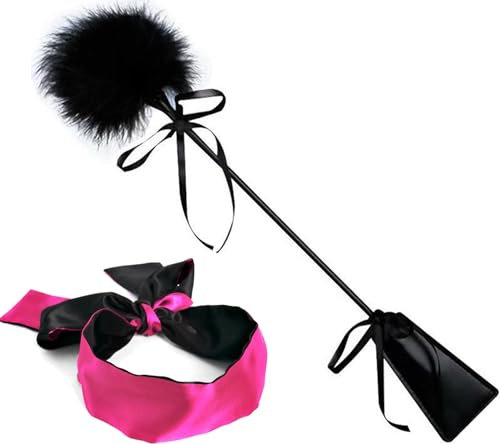 Erotique Cosplay Sex toys SM spielsatin masque pour les yeux bandeau pour les yeux chatouilleur de plumes jouet sexuel plumes flirter plume chatouilleur pour les couples