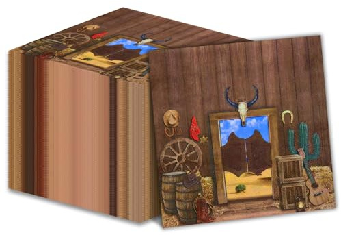 Hegbolke 100 Stück Party-Servietten, 33 x 33 cm, 2-lagig, Papierreiniger, Geburtstagsparty, Dekorationen (westlichen)