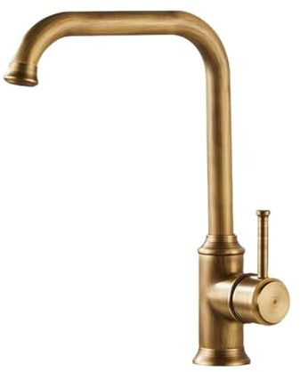 Wasserhahn Bad Waschtischarmatur Hoch Auslauf Retro Antik Stil 360° Drehbar Messing Einhebel Mischbatterie Waschbecken Armatur, Badarmatur Waschtischbatterie Badezimmer, Bronze