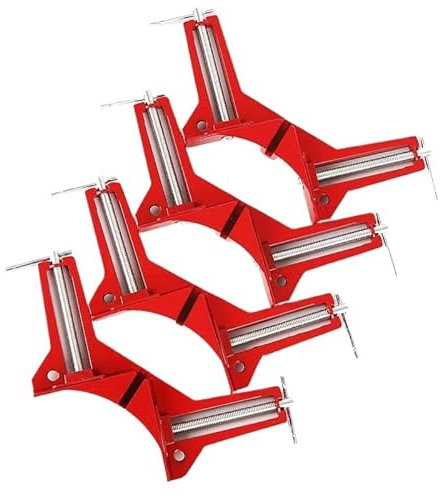 WANGZEYU Sargentos De áNgulo Recto Abrazadera de Esquina for carpintería en ángulo Recto, Soporte for Marco de Fotos, Abrazadera de Vidrio de 90 Grados for Bricolaje Sargento Escuadra(4pcs)